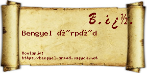 Bengyel Árpád névjegykártya